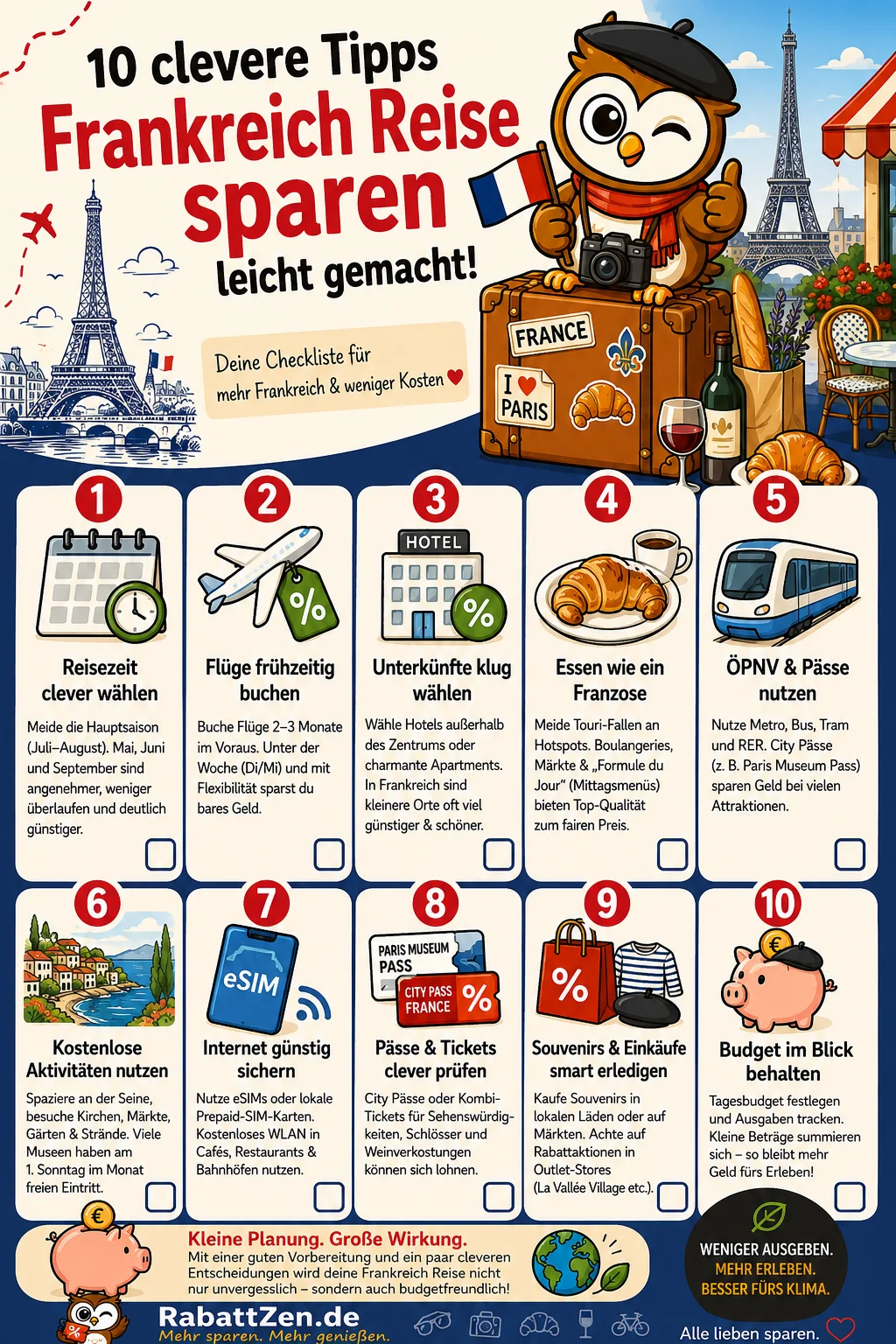 Infografik: Frankreich Urlaub günstig planen: Paris, Côte d'Azur und mehr