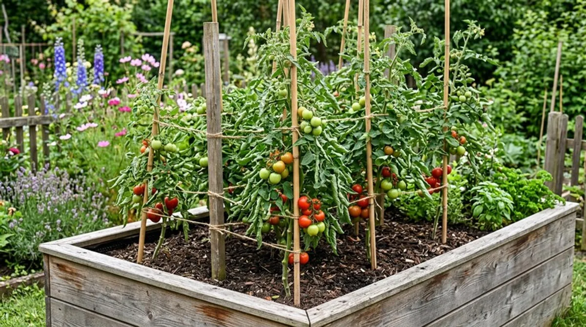 Tomaten Hochbeet: Pflanzstäbe für mehr Ertrag