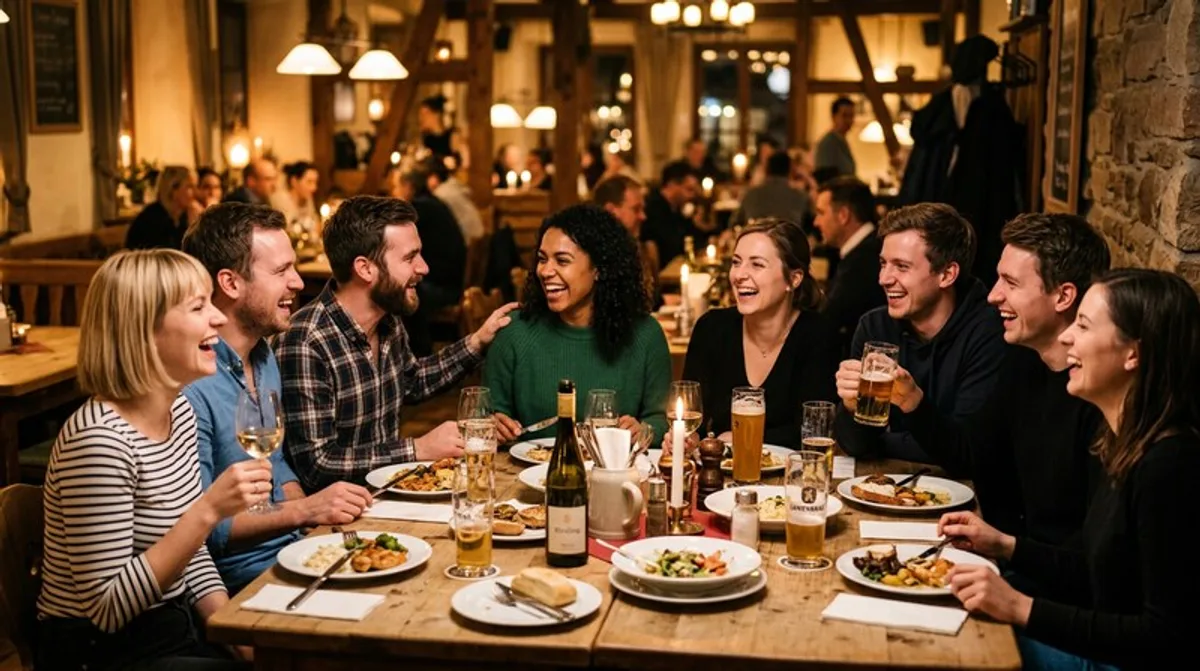 freunde, lachen, gruppe, restaurant, freunde lachen, lachen gruppe, gruppe restaurant
