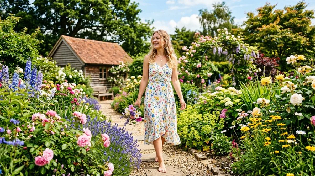 Sommerliche Kleider für Frau & Gartenblumen-Deals