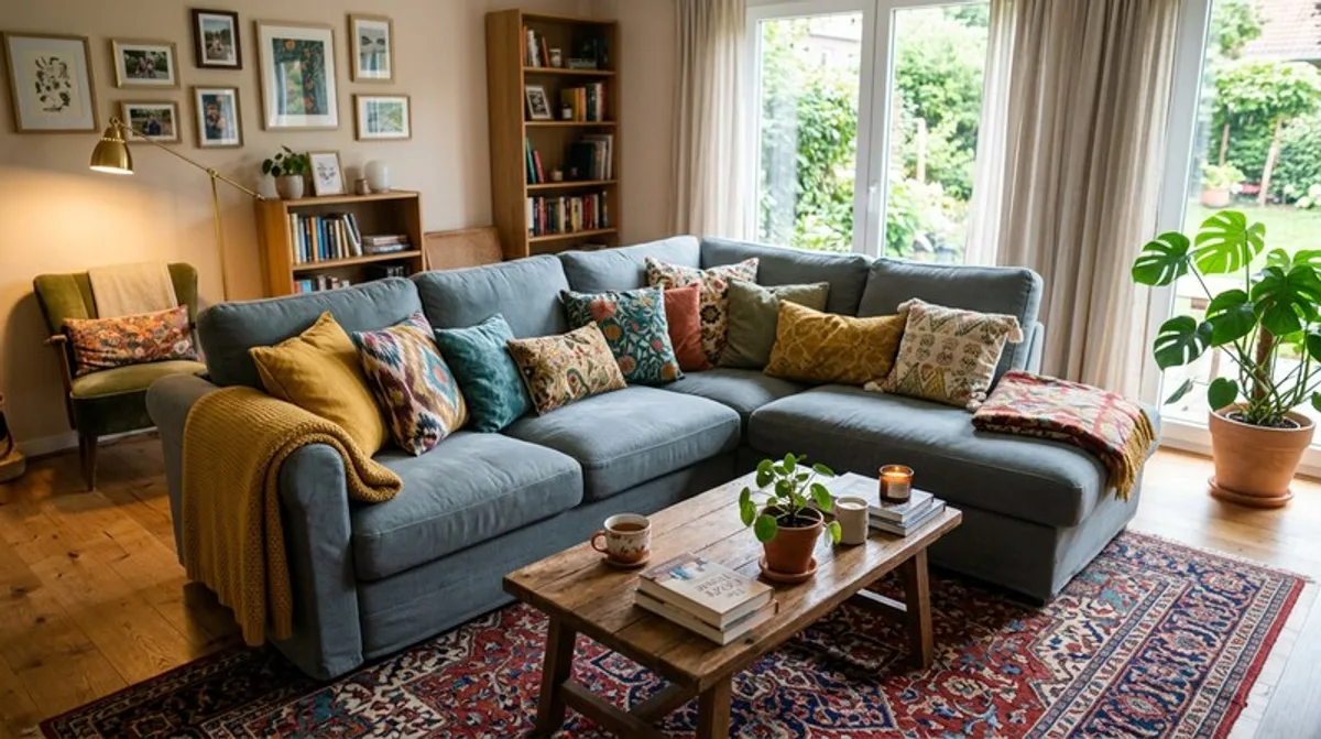 Bunte Sofas & Wohnzimmer: Deals für Couch & Kissen
