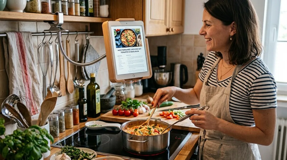 Tablet in der Küche? Die besten Halterungen!